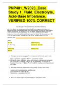 PNP401_W2023_Case Study 1_Fluid, Electrolyte, Acid-Base Imbalance. VERIFIED 100% CORRECT