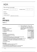 AQA AS PHYSICS Paper 2 June  2022 Actual Paper 