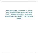 HESI MED SURG EXIT EXAM V1 -WITH 100% VERIFIED SOLUTIONS-2023-2024 SWIFT RIVER (UNIVERSITY OF NORTH TEXAS HEALTH SCIENCE CENTER) TEST BANK 