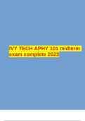 IVY TECH APHY 101 midterm exam complete 2023