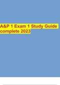 A&P 1 Exam 1 Study Guide complete 2023