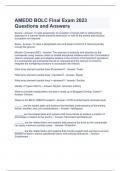 AMEDD BOLC Final Exam 2023 Questions and Answers 