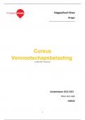 Cursus vennootschapsbelasting (voor examen open boek)