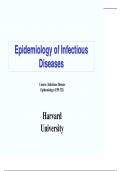 Epidemiology of Infectious Diseases 