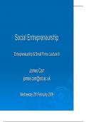 Social Entrepreneurship Entrepreneurship & Small Firms: Lecture 6Entrepreneurship & Small Firm 