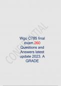 WGU C785 FINAL EXAM GRADED A+