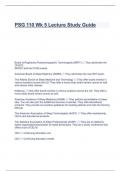 PSG 110 Wk 5 Lecture Study Guide.latest 2023 graded a plus