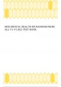 HESI MENTAL HEALTH RN RANDOM FROM ALL V1-V3 2021 TEST BANK.