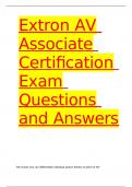 Extron AV Associate Certification Exam Questions and Answers 