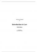 Introduction to Law 5th Edition By Joanne  Hames, Yvonne Ekern (Instructor Manual)