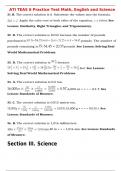 ATI TEAS 6 Practice Test Math, English and Science