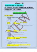 Chapter 01:  Introduction to the Body; By Patton: The Human Body in Health & Disease, 7th Edition.  2023 UPDATED VERSION.   MULTIPLE CHOICE  1.	Which word is derived from the Greek word meaning “cutting up”? a.	Dissection b.	Physiology c.	Pathology d.	Ana