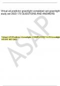 Virtual ati predictor greenlight completed vati greenlight  study set 2023 175 QUESTIONS AND ANSWERS 