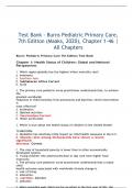 Test Bank - Burns Pediatric Primary Care, 7th Edition (Maaks, 2020), Chapter 1-46 | All Chapters