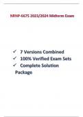 NRNP 6675 Midterm Exam 2023/2024 Complete Solution Package (7 Versions Combined) (100% Verified Exam Sets)