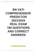  RN VATI COMPREHENSIVE PREDICTOR 2023/2024  REAL EXAM  180 QUESTIONS AND CORRECT ANSWERS