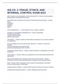 AIS CH. 3: FRAUD, ETHICS, AND INTERNAL CONTROL EXAM 2023