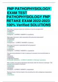 Exam (elaborations) FNP PATHOPHYSIOLOGY 