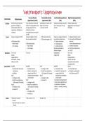 Metabolisme - Lipoproteïnen overzicht