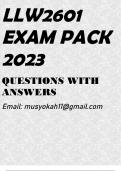 LLW2601 EXAM PACK 2023