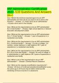 ARF Administrator Certification 2023 /133 Questions And Answers (A+)