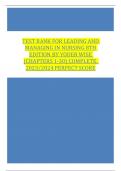 Test Bank For Leading and Managing in Nursing, 8th Edition by Patricia S. Yoder-Wise, Susan Sportsman Chapter 1-25 LATEST 2023