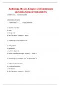 Radiology Physics Chapter 36 Fluoroscopy questions with correct answers