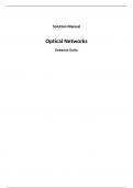 Optical Networks 1st Edition By Debasish Datta (Solution Manual)