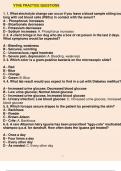 VTNE Practice Questions 1. 1. What electrolyte change can occur if you leave a blood sample sitting too long with red blood cells (RBCs) in contact with the serum? A - Phosphorus increases B - Bicarbonate decreases C - Potassium decreases D - Sodium incre