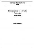 Introduction to Private Security 2nd Edition By John Dempsey (Instructor Manual with Test Bank)