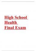 High School Health Final Exam with 125 Questions and Answers