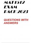 MAT1512 EXAM PACK 2023