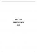 MAT1503 ASSIGNMENT 4 2023