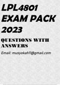 LPL4801 EXAM PACK 2023