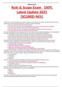 Role & Scope Exam 3 100%  Latest Update 2023 {SCORED 96%}