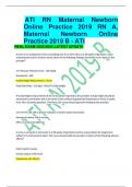 ATI RN Maternal Newborn Online Practice 2019 RN A, Maternal Newborn Online Practice 2019 B - ATI REAL EXAM 2023/2024 LATEST UPDATE