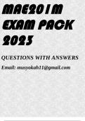 MAE201M EXAM PACK 2023