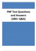 FNP Test Questions and Answers (280+ Q&A)