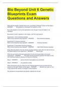 Bio Beyond Unit 6 Genetic Blueprints Exam Questions and Answers 