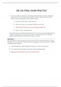 NR 224 Final Exam Practice Questions And Answers Graded A+