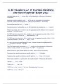 A-49 / Supervision of Storage, Handling and Use of Aerosol Exam 2023