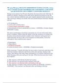 NR 304/NR 304: HEALTH ASSESSMENT II FINAL EXAM 1 2023- 2024 LATEST EXAM CHAMBERLAIN UNIVERSITY| CONTAINS  140 QUESTIONS AND CORRECT ANSWERS GRADED A