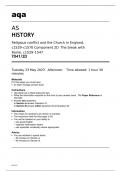 Aqa AS History 7041/2D Question Paper May2023 Original.