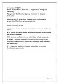 Unit 14 A Understand the structures, reactions and properties of functional group compounds.   