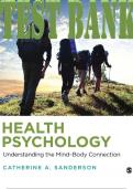 TEST BANK for Health Psychology: Understanding the Mind-Body Connection 3rd Edition by Catherine Sanderson | Complete 14 Chapters