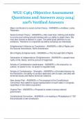 WGU C963 Objective Assessment Questions and Answers 2023-2024| 100% Verified Answers