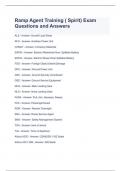 Ramp Agent Training ( Spirit) Exam Questions and Answers