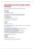 BIOCHEM ACS STUDY GUIDE LATEST UPDATED 