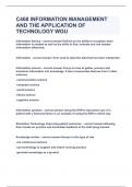 C468 INFORMATION MANAGEMENT AND THE APPLICATION OF TECHNOLOGY WGU|UPDATED&VERIFIED|100% SOLVED|GUARANTEED SUCCESS