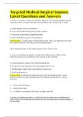 (Complete) ATI/RN/ATI RN Targeted Medical Surgical Cardiovascular, Respiratory, Perioperative/ Preoperative, Fluid, Electrolyte, Acid-Base, Neurosensory, Musculoskeletal, Gastrointestinal, Endocrine and Immune: Questions and Answers|2024-25 Guide